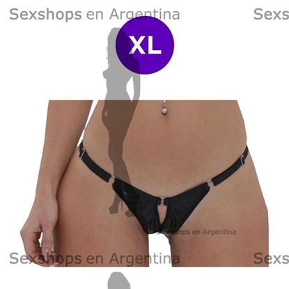 Tanga de Ecocuero con Elástico Ancho para Máximo Confort